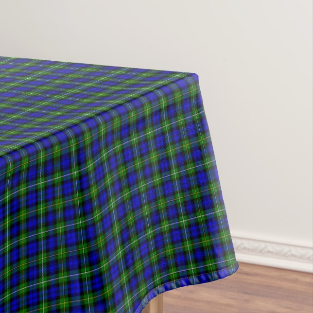 Nappe Campbell tartan bleu vert plaid (In Situ)