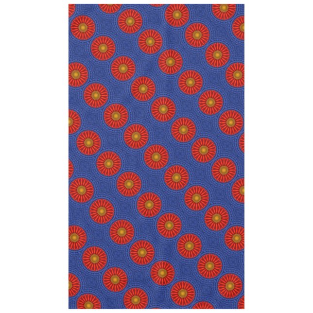 Nappe Canard sur fond bleu avec kaléidoscope rouge (Devant)