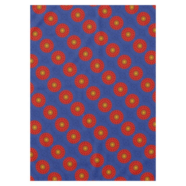 Nappe Canard sur fond bleu avec kaléidoscope rouge (Devant)