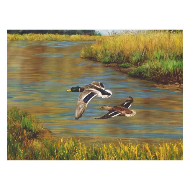 Nappe Canards-Majards Survolant L'Étang (Devant (Horizontal))
