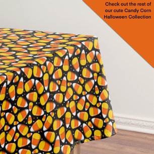Nappe Candy Corn Halloween Trick ou Treat Motif