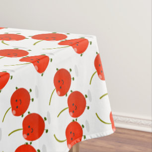 Nappe Caricature de cerises rouges à sauter mûr