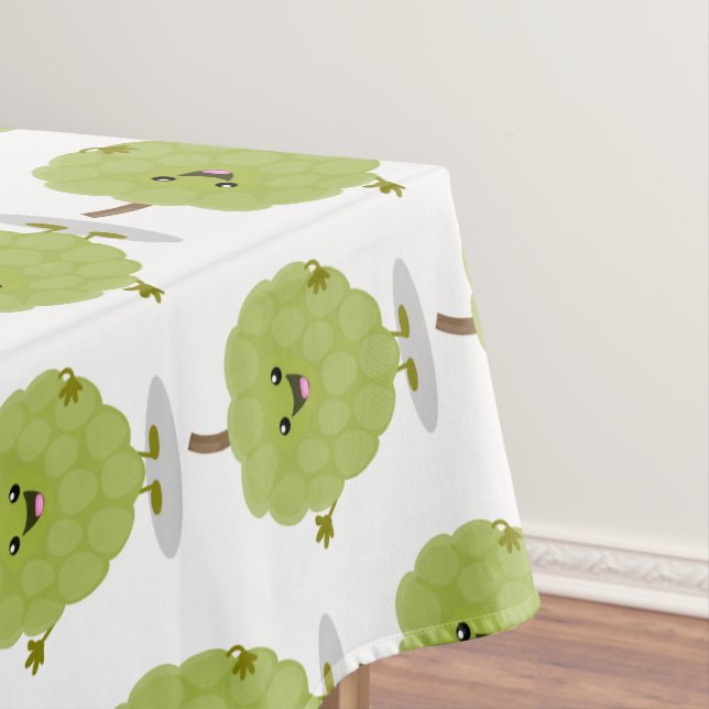 Nappe Caricature de chérimoya à la crème anglaise (In Situ)