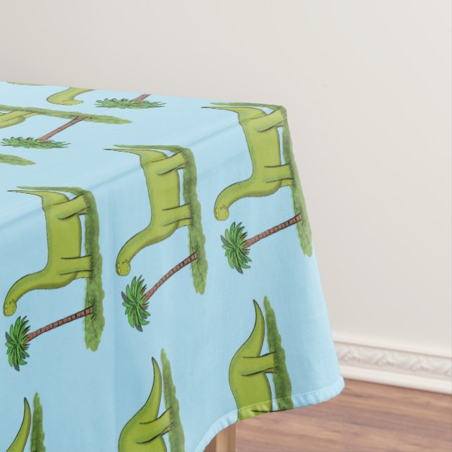 Nappe Caricature de dinosaure de brontosaurus vert migno (In Situ)