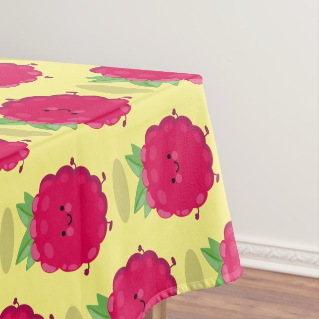 Nappe Caricature de framboise très heureuse (In Situ)