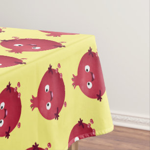 Nappe Caricature de fruits à la grenade joyeux