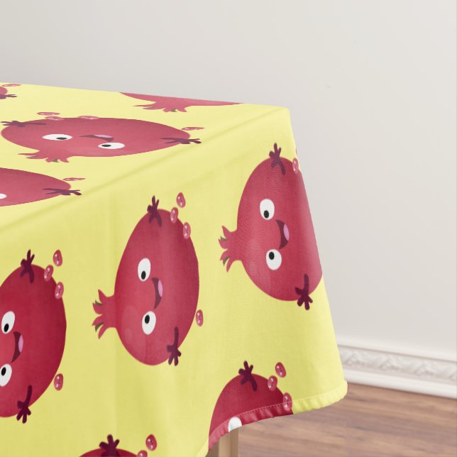 Nappe Caricature de fruits à la grenade joyeux (In Situ)