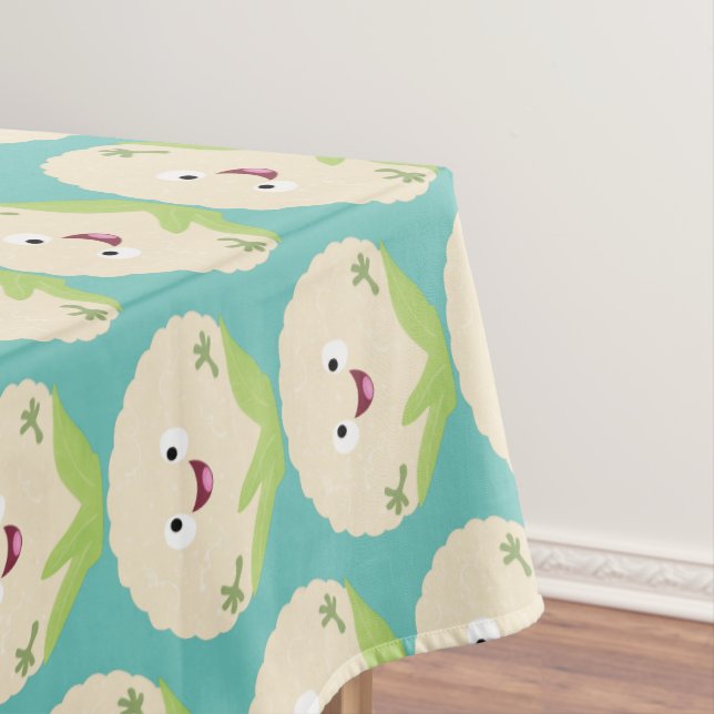 Nappe Caricature de légume de chou-fleur joyeux (In Situ)