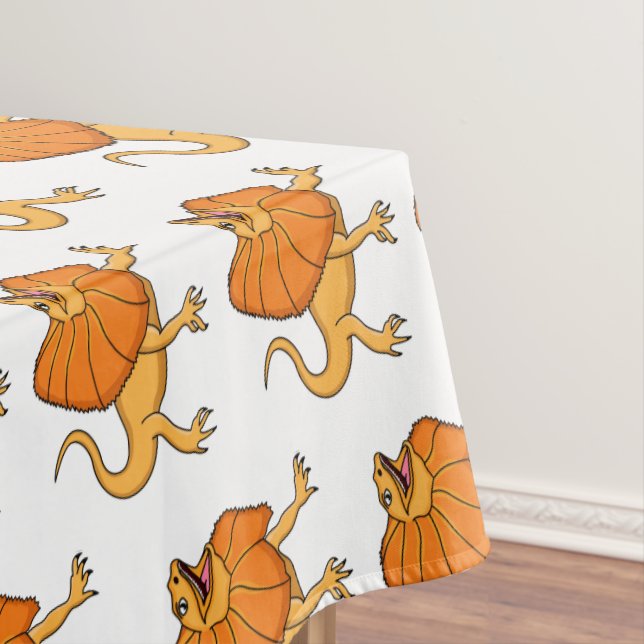 Nappe Caricature de lézard à col frisé orange (In Situ)