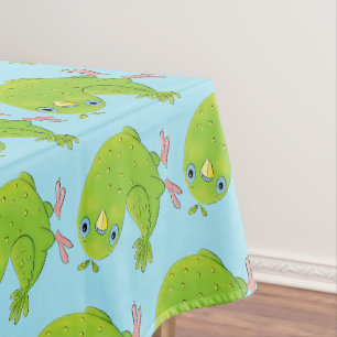 Nappe Caricature de perruche verte curieuse