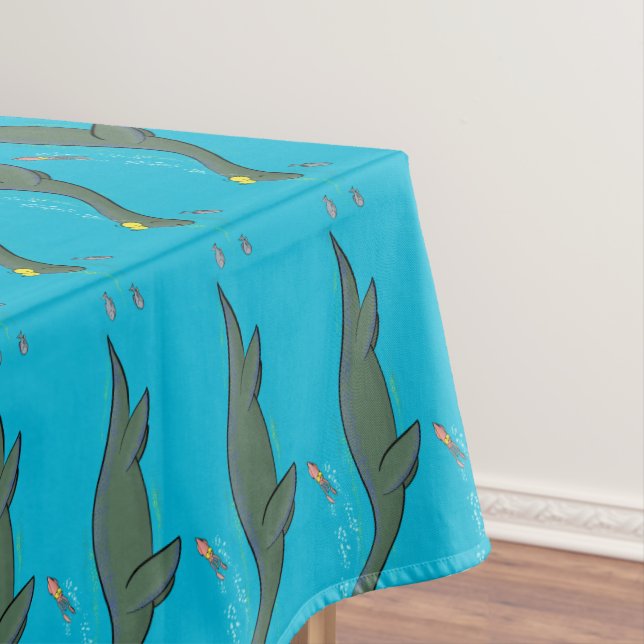 Nappe Caricature de plesiosaure, monstre marin mignon et (In Situ)