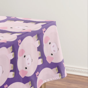 Nappe Caricature de porc mignon rose pot vendue