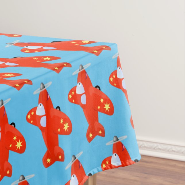 Nappe Caricature de vol d'avion rouge mignon (In Situ)