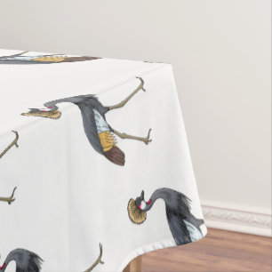 Nappe Caricature d'oiseau de grue couronné gris