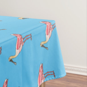 Nappe Caricature d'oiseau de spatule de rose