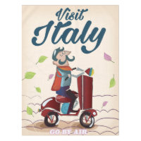 Caricature vintage Italie carte postale de voyage.