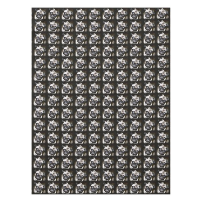 Nappe carlins aux yeux bleus noir (Devant)