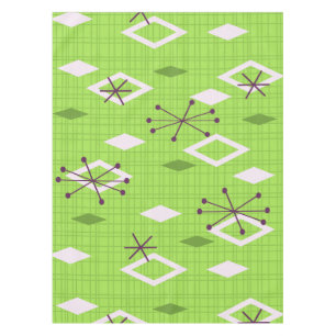 Nappe Carreau du milieu du siècle Starburts Chartreuse