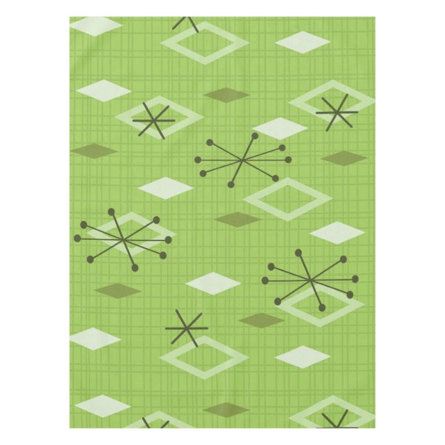 Nappe Carreau moderne du milieu du siècle Chartreuse (Devant)