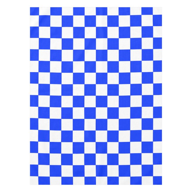 Nappe Carreaux Bleus et Blanc à Carreaux (Devant)