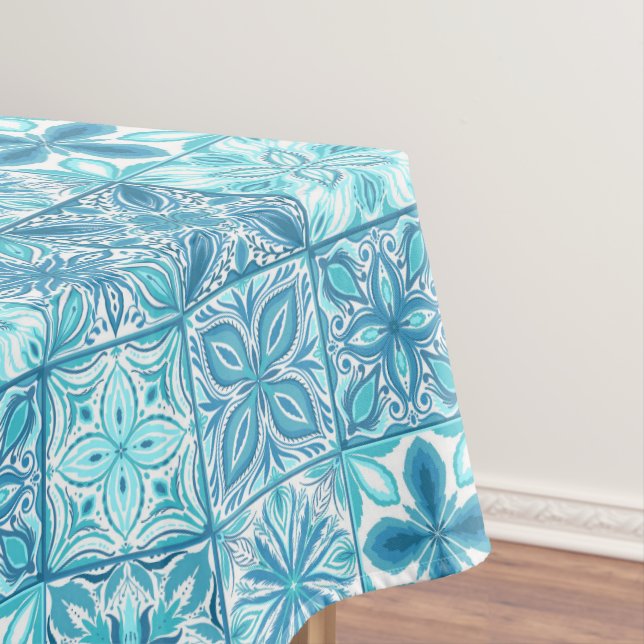 Nappe Carreaux décorés en bleu et blanc (In Situ)