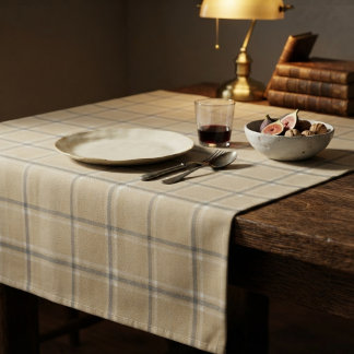 Nappe Carreaux écossais beige neutre