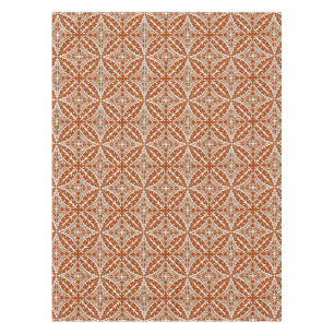 Nappe Carreaux marocains - rouille brun et blanc
