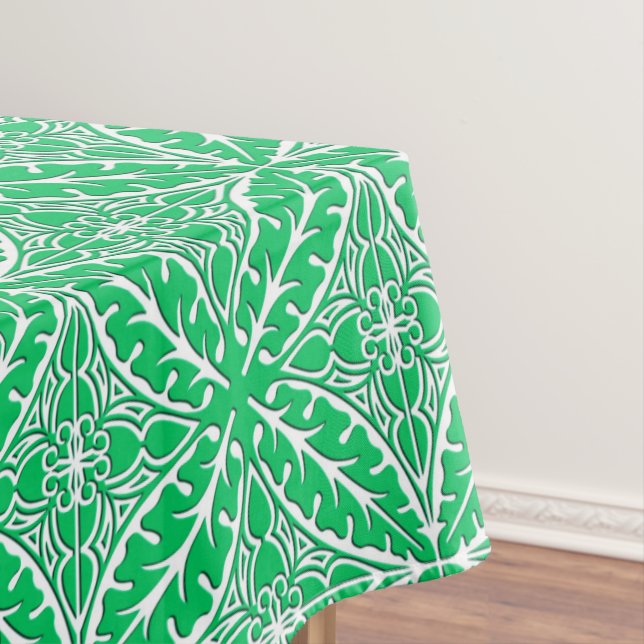 Nappe Carreaux marocains - vert jade et blanc (In Situ)