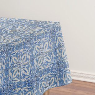 Nappe Carreaux portugais Vintage Azulejos Bleu Blanc