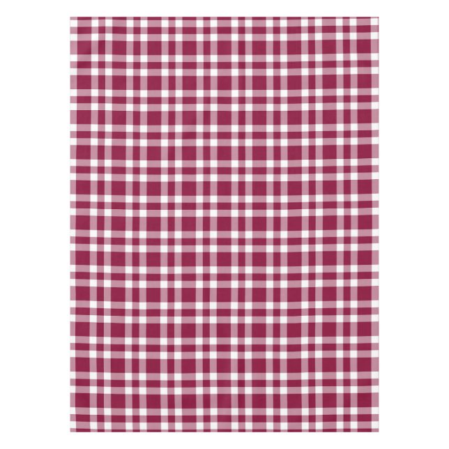 Nappe Carreaux Rouge Bourgogne et Blanc (Devant)