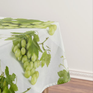 Nappe carrée à motif de raisins verts