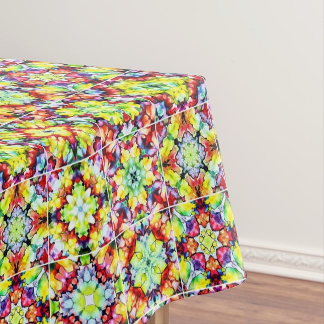 Nappe Carrelage méditerranéen, Carreaux d'encre d'alcool (In Situ)