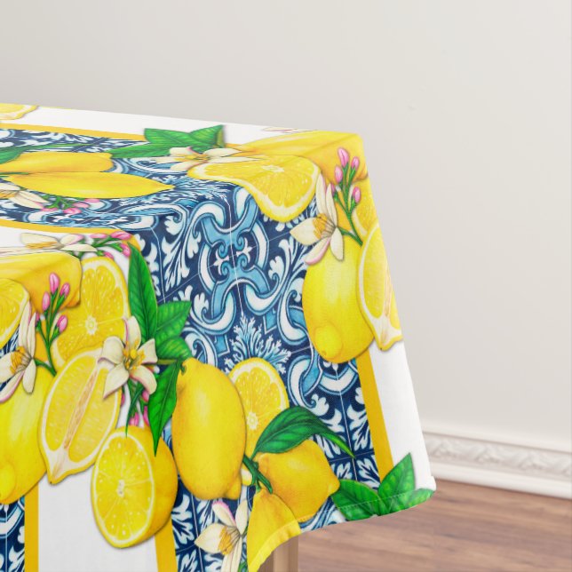 Nappe Carrelage méditerranéen clair Sicilien Citrus Lemo (In Situ)