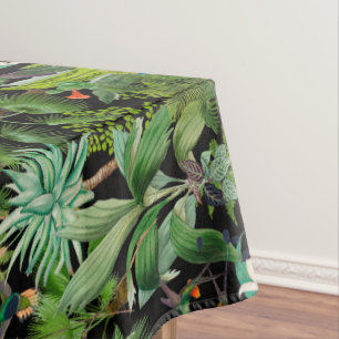 Nappe Carrelage, tropical, fleurs, oiseaux, colibri,