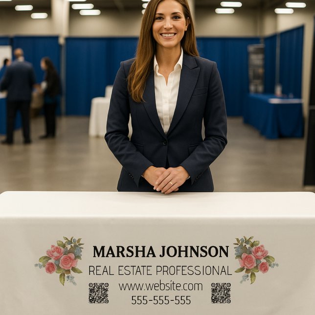 Nappe Carrières Fair Custom Nom personnel Coordonnées (Careers Fair Custom Personal Name Contact Details Business Card Tablecloth)