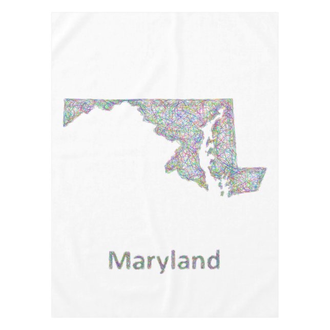 Nappe Carte du Maryland (Devant)