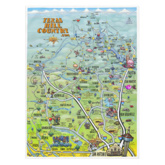 Nappe Carte du pays de Texas Hill