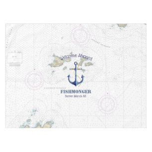 Nappe Carte marine authentique Barren Islands Alaska