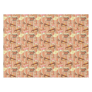 Nappe Carte vintage avec un dessert de fraise