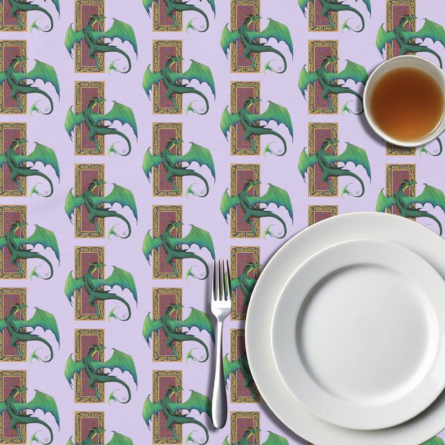 Nappe Céleste Pied Travail Dragon Vert Violet (Créateur téléchargé)