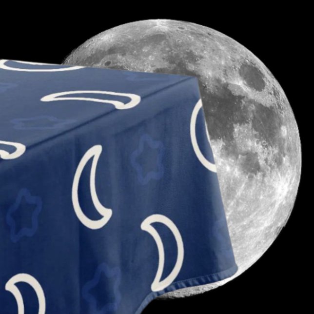 Nappe Celestial Stars & Moon Tablecloth – Navy Blue (Créateur téléchargé)