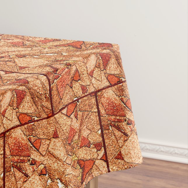 Nappe Céramique avec dessin en pierre volcanique peinte  (In Situ)
