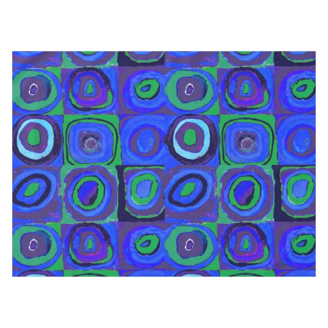 Nappe Cercle Carré Kandinsky Farbstudie Blue Quadrate (Devant (Horizontal))