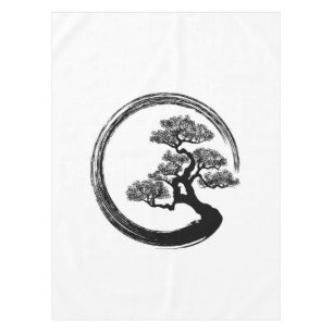 Nappe Cercle de zen d'Enso et arbre de bonsaïs