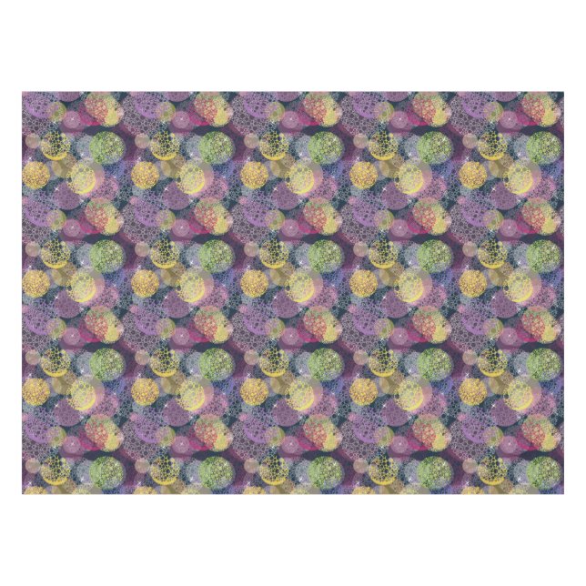 Nappe Cercle mignon abstrait de point de polka (Devant (Horizontal))