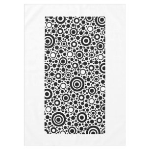 Nappe Cercle Pois noir + votre couleur arrière - plan