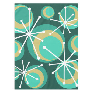 Nappe Cercles du milieu du siècle démarre Turquoise