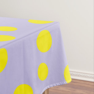 Nappe Cercles jaunes sur motif pourpre