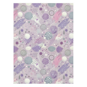 Nappe Cercles violets Abstraits avec accents de bandes d