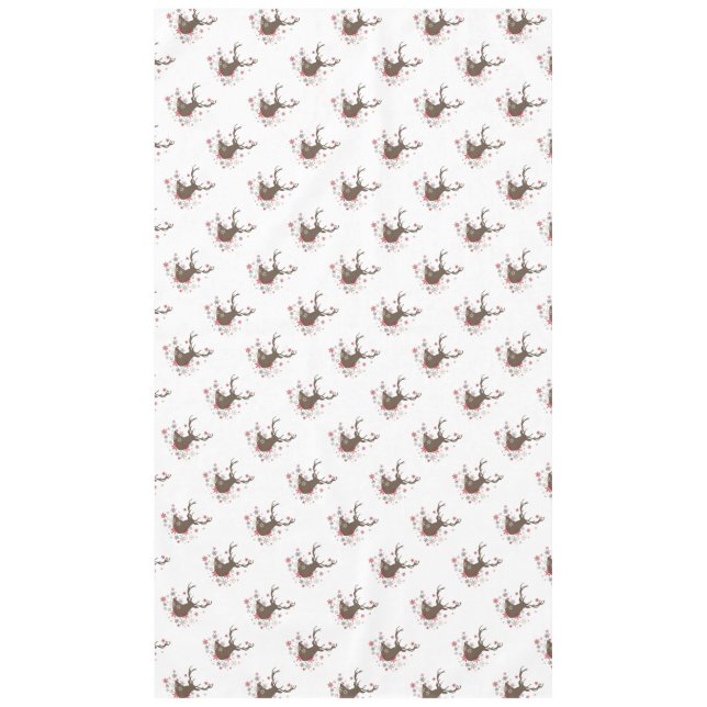 Nappe cerfs et flocons de neige vintages modernes (Devant)